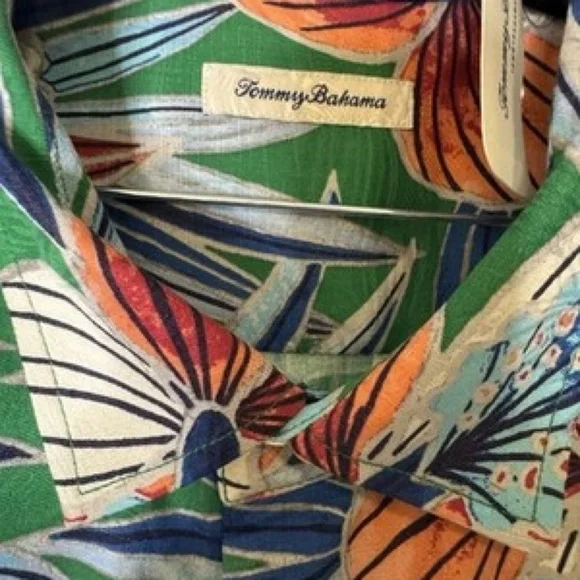 Tommy Bahama IslandZone Iris Oasis Camp Shirt - Emerald Grass SZ XXXL NWT - Picture 4 of 10